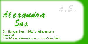 alexandra sos business card